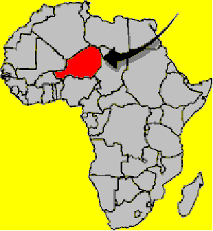 Ici, la carte de l'Afrique et l'emplacement géographique du Niger